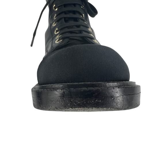 Chanel 2021 Interlocking CC Logo Leather Combat Boots - Picture 8 of 16